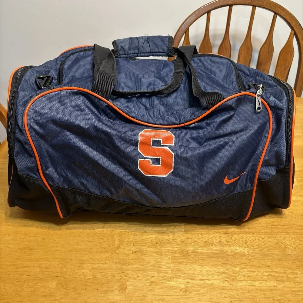 Nike Duffle Bag Syracuse University Orange Navy Blue‎ Travel Carry Sport